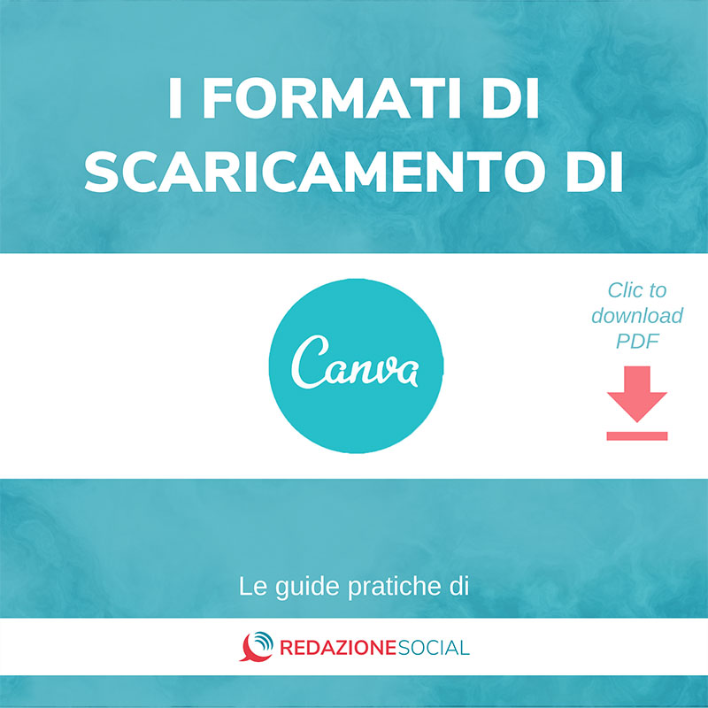 I formati di scaricamento di Canva