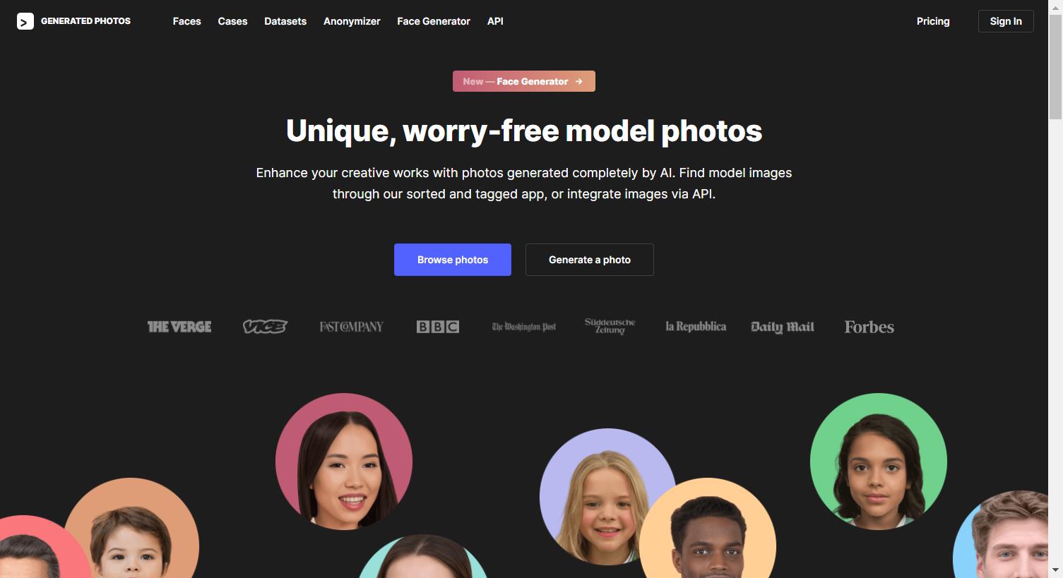 Face Generated Photos