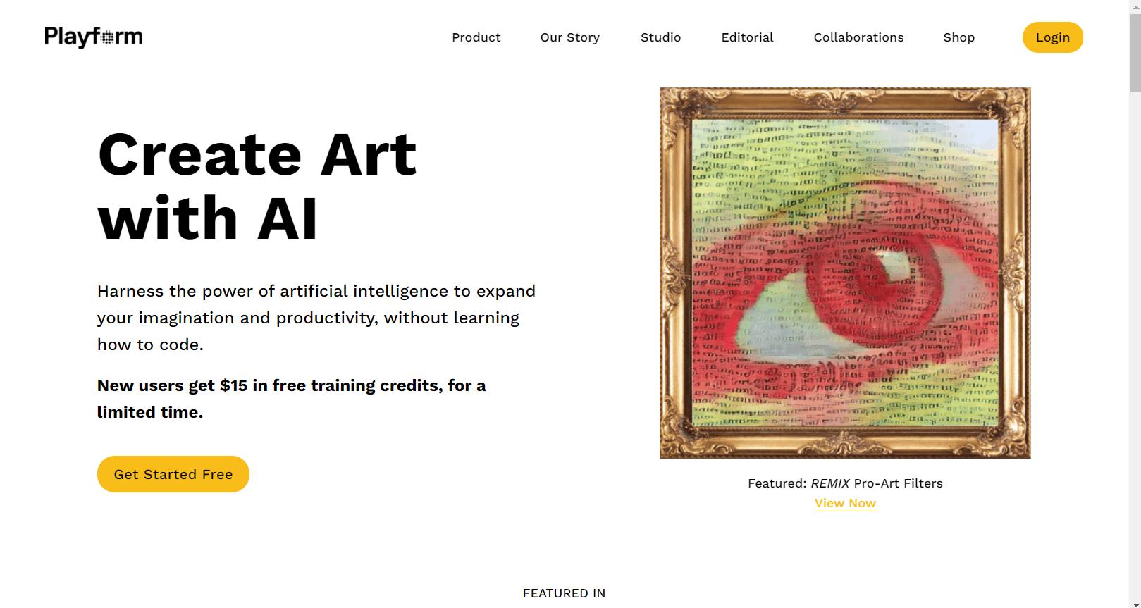 Playform - opere artistiche e immagini personalizzate