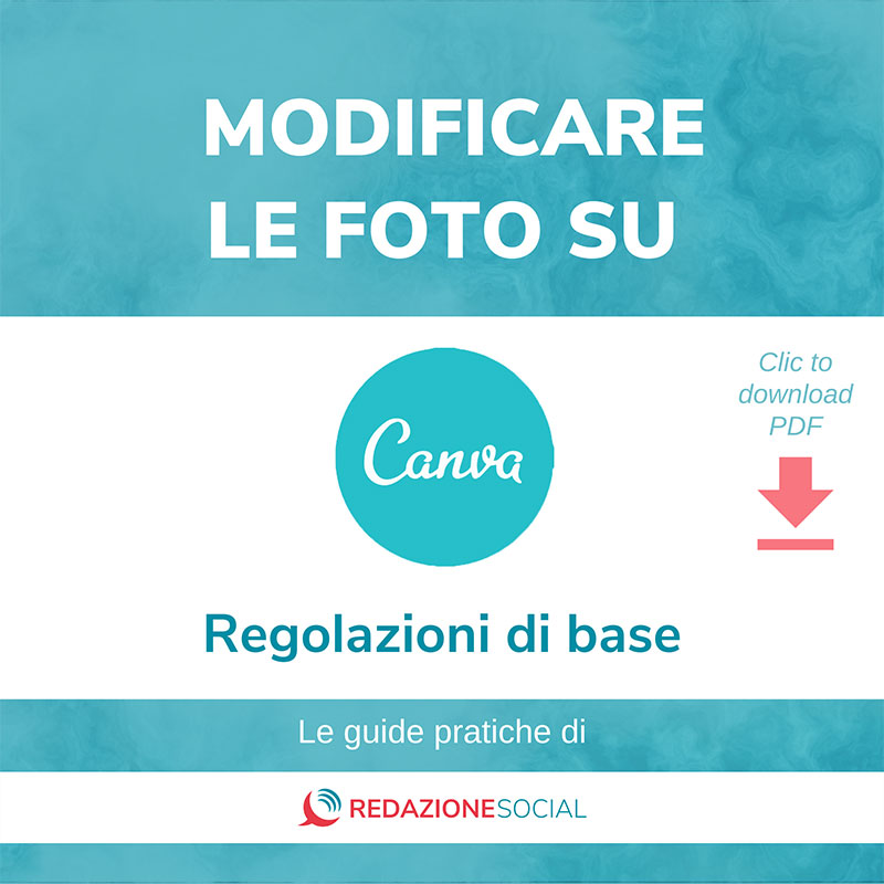 01 copertina regolazioni di base delle foto in Canva