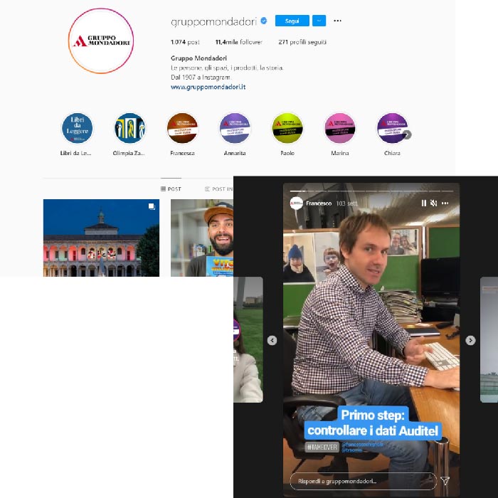 Gruppo Mondadori su Instagram