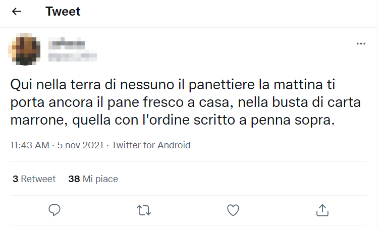 screenshot: Nome sui sacchetti del pane